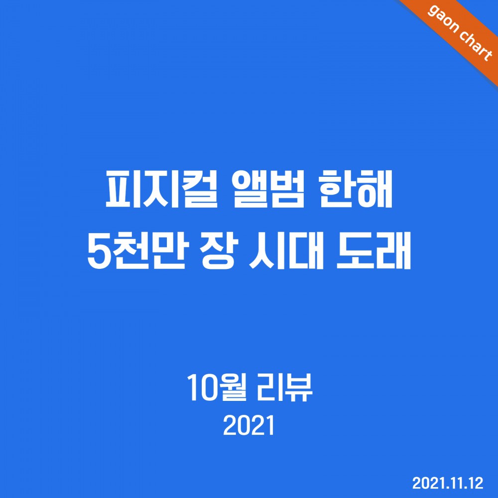 피지컬 앨범 한해 5천만 장 시대 도래 - 10월 리뷰 (2021)