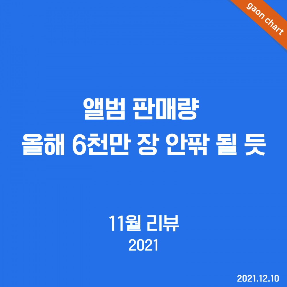 앨범 판매량  올해 6천만 장 안팎 될 듯 - 11월 리뷰 (2021)